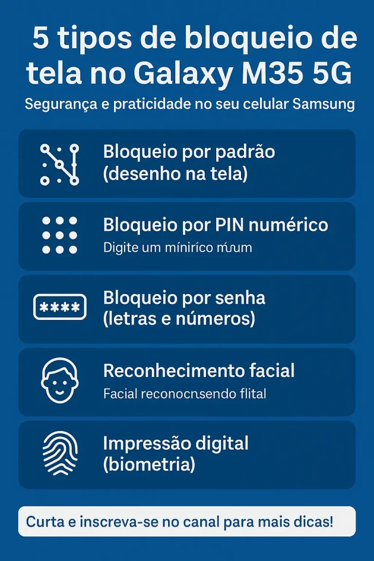 5 tipos de bloqueio de tela no Galaxy