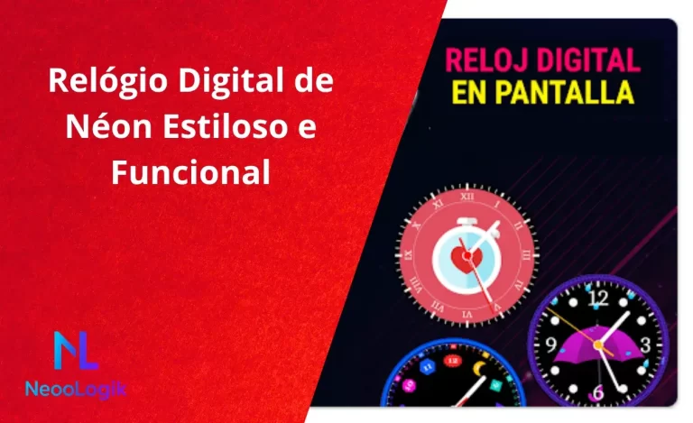 Relógio Digital de Néon Estiloso e Funcional